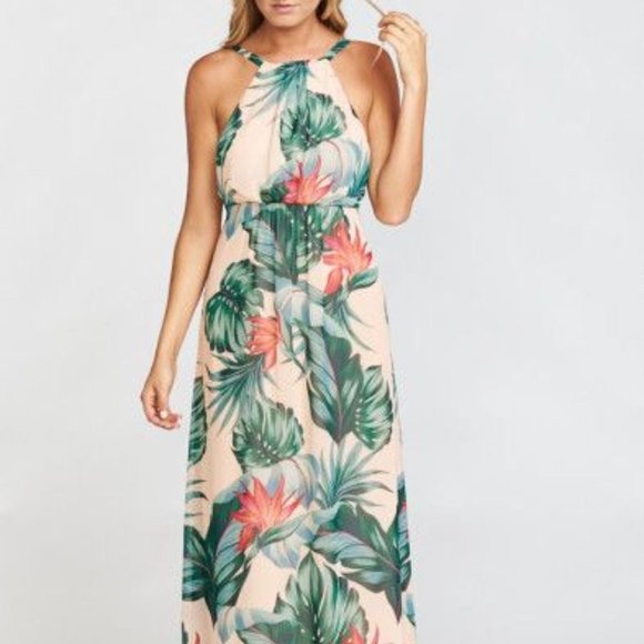 Show Me Your MuMu Dresses & Skirts - SHOW Me Your Mumu Amanda Maxi Halter Dress in Kauai Kisses Sz L